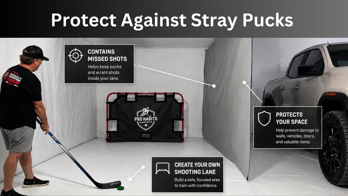 The curtain contains missed shots, protects your space and helps you create your own shooting lane
