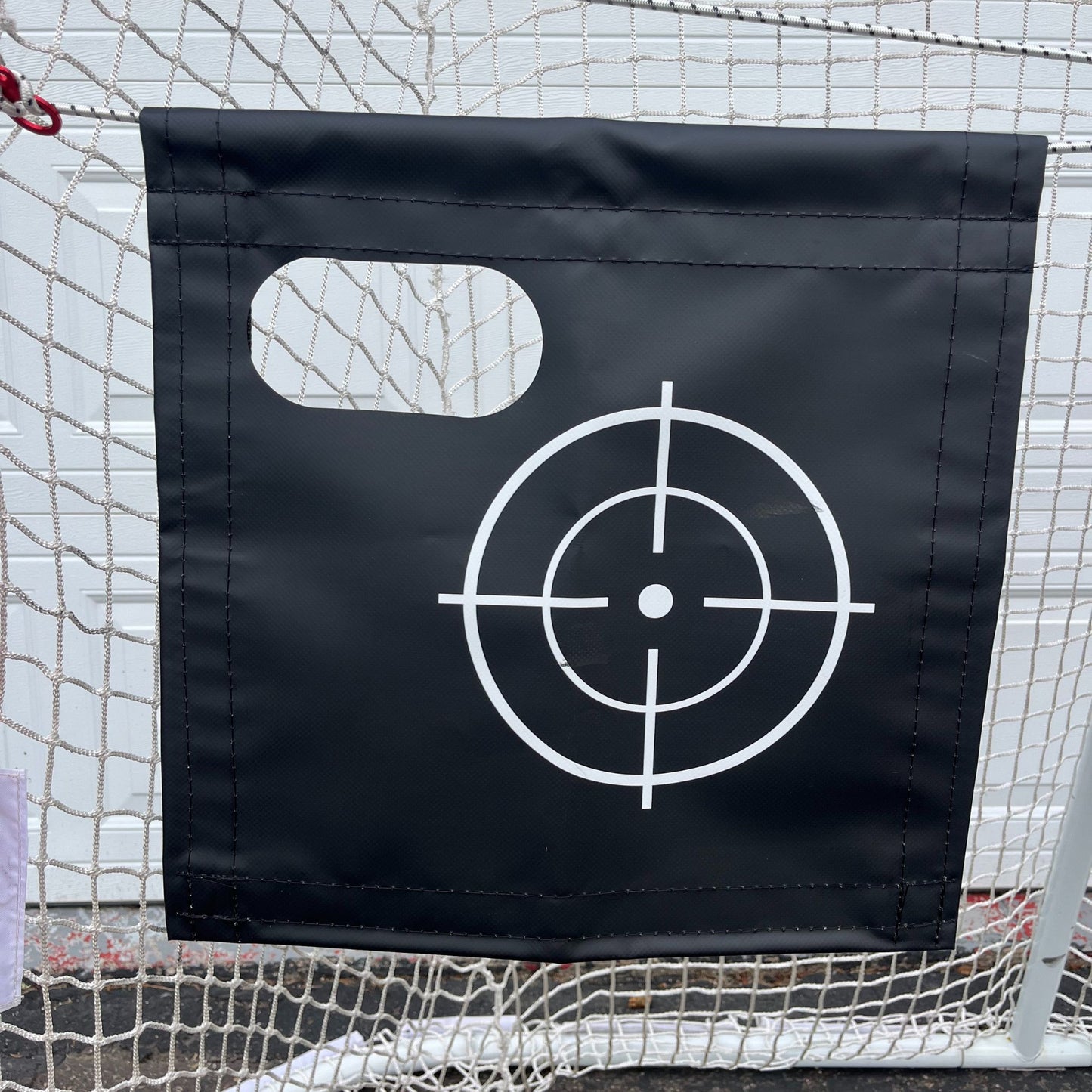 Adjustable left hockey shooting target for improving shooting accuracy