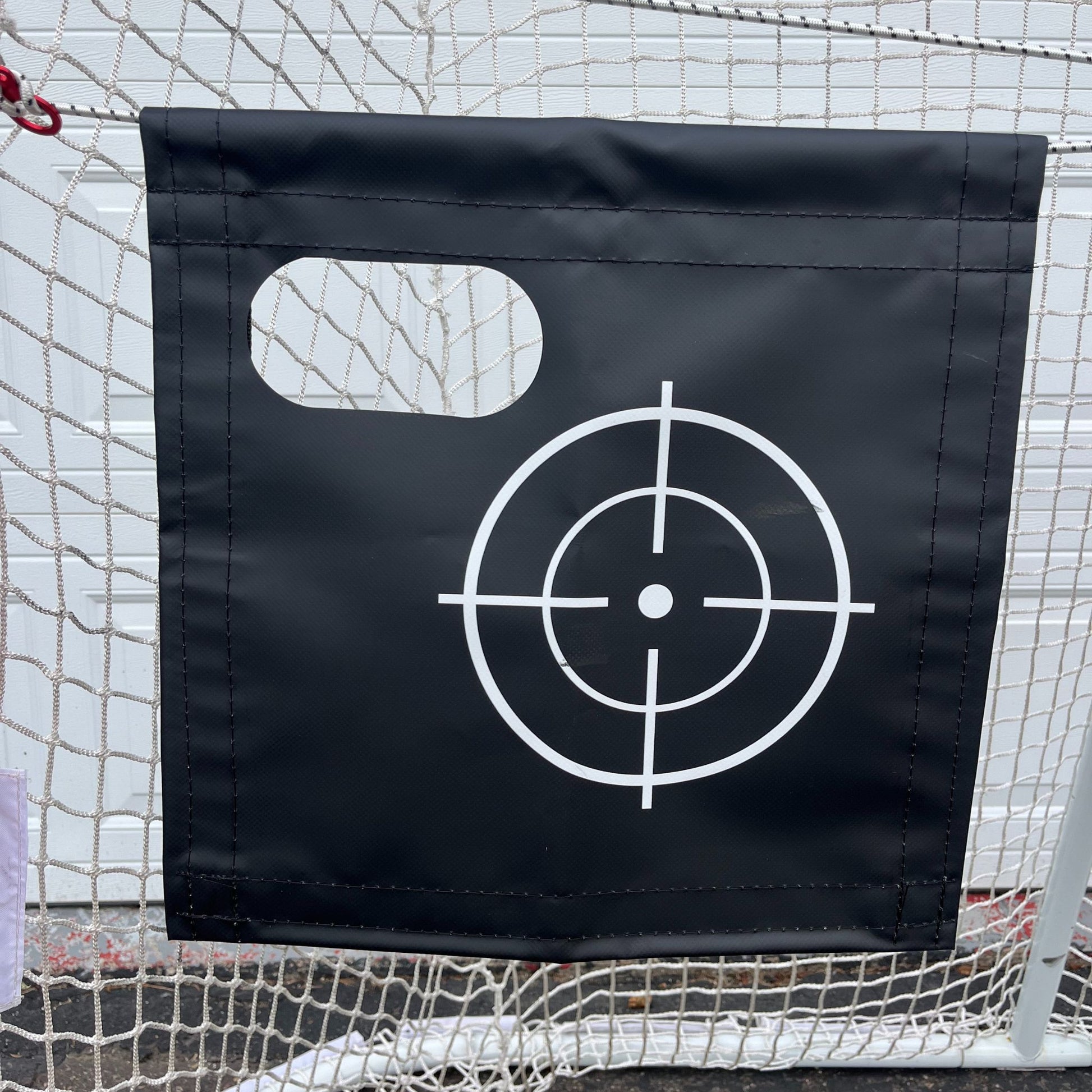 Adjustable left hockey shooting target for improving shooting accuracy