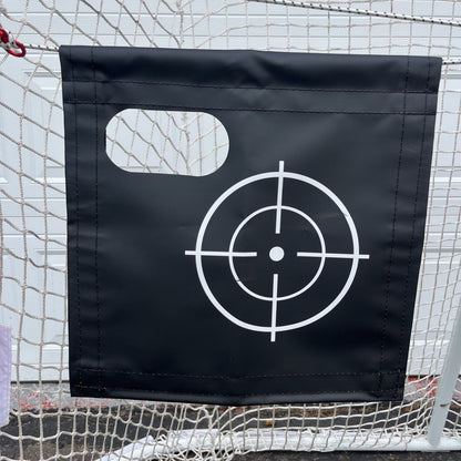 Adjustable left hockey shooting target for improving shooting accuracy